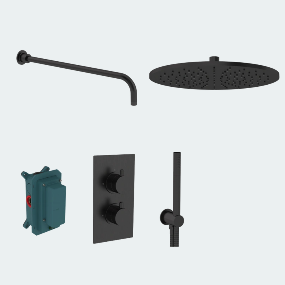 Coalbrook Domo Shower Pack One Thermostatic Complete Bundle gunmetal