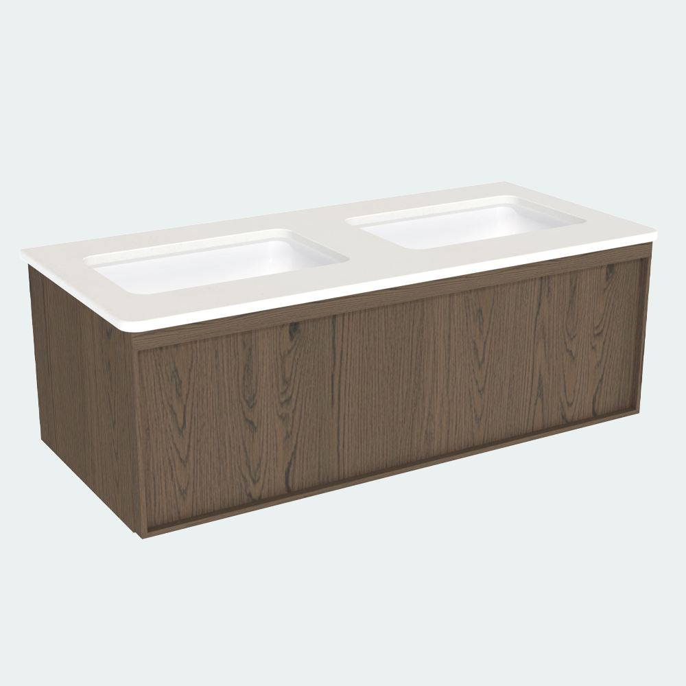 Coalbrook Farnolls 1200mm Extra Deep Double Vanity Unit FV912E whisper