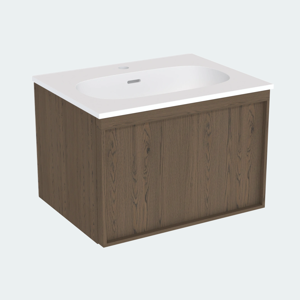 Coalbrook Farnolls 600mm Vanity Unit Smoked Oak FV9060 float
