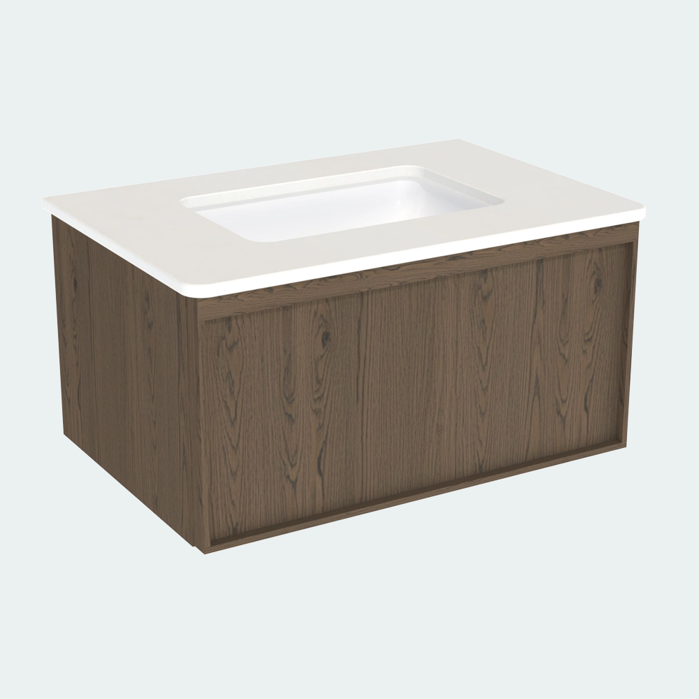 Coalbrook Farnolls 800mm Extra Deep Vanity Unit FV908E - Smoked Oak whisper