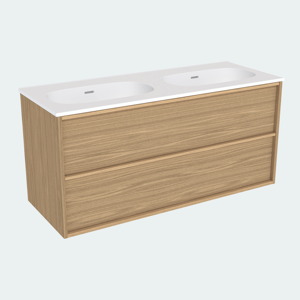 Coalbrook Shepherd 1200mm Double Basin Vanity Unit SV9120 float light