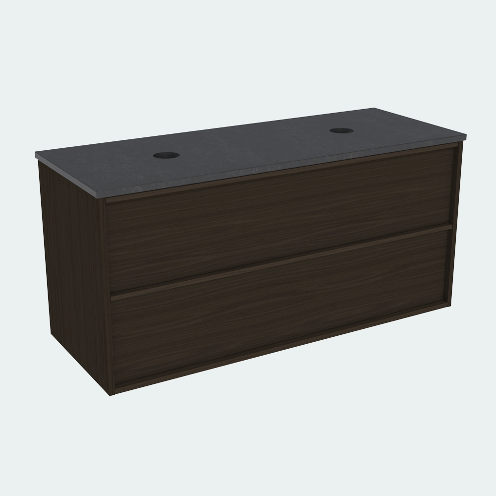 Coalbrook Shepherd 1200mm Double Basin Vanity Unit SV9120 midnight