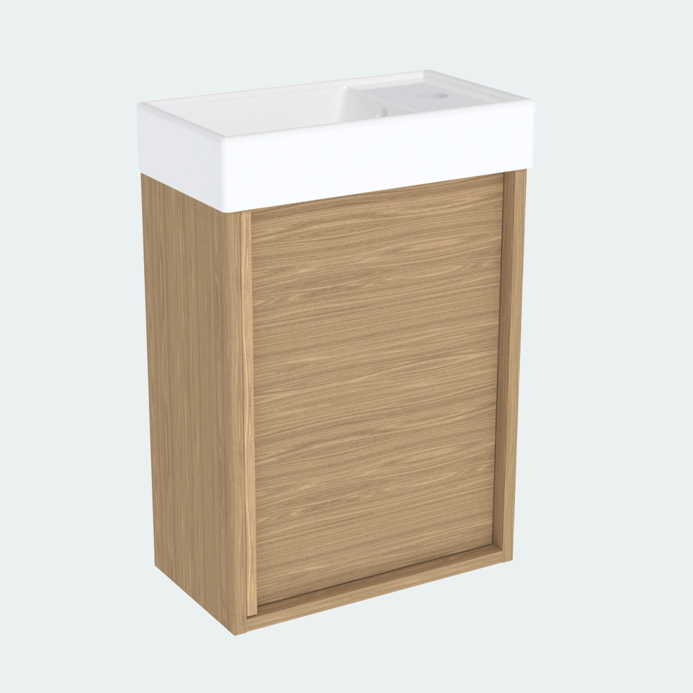 Coalbrook Shepherd 400mm Cloakroom Vanity Unit Right Hand SV904R port light right