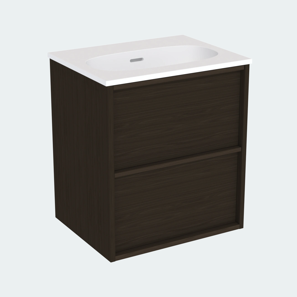Coalbrook Shepherd 500mm Short Projection Vanity Unit SV9050 flout dark