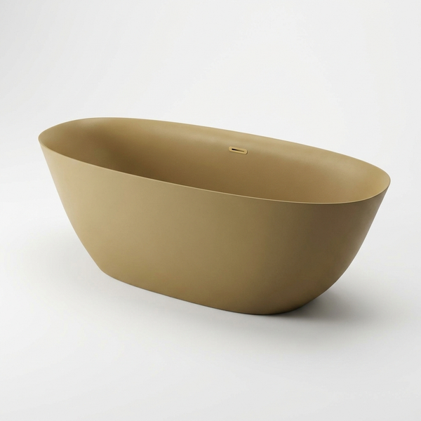 Garda freestanding solid surface bath in Crema