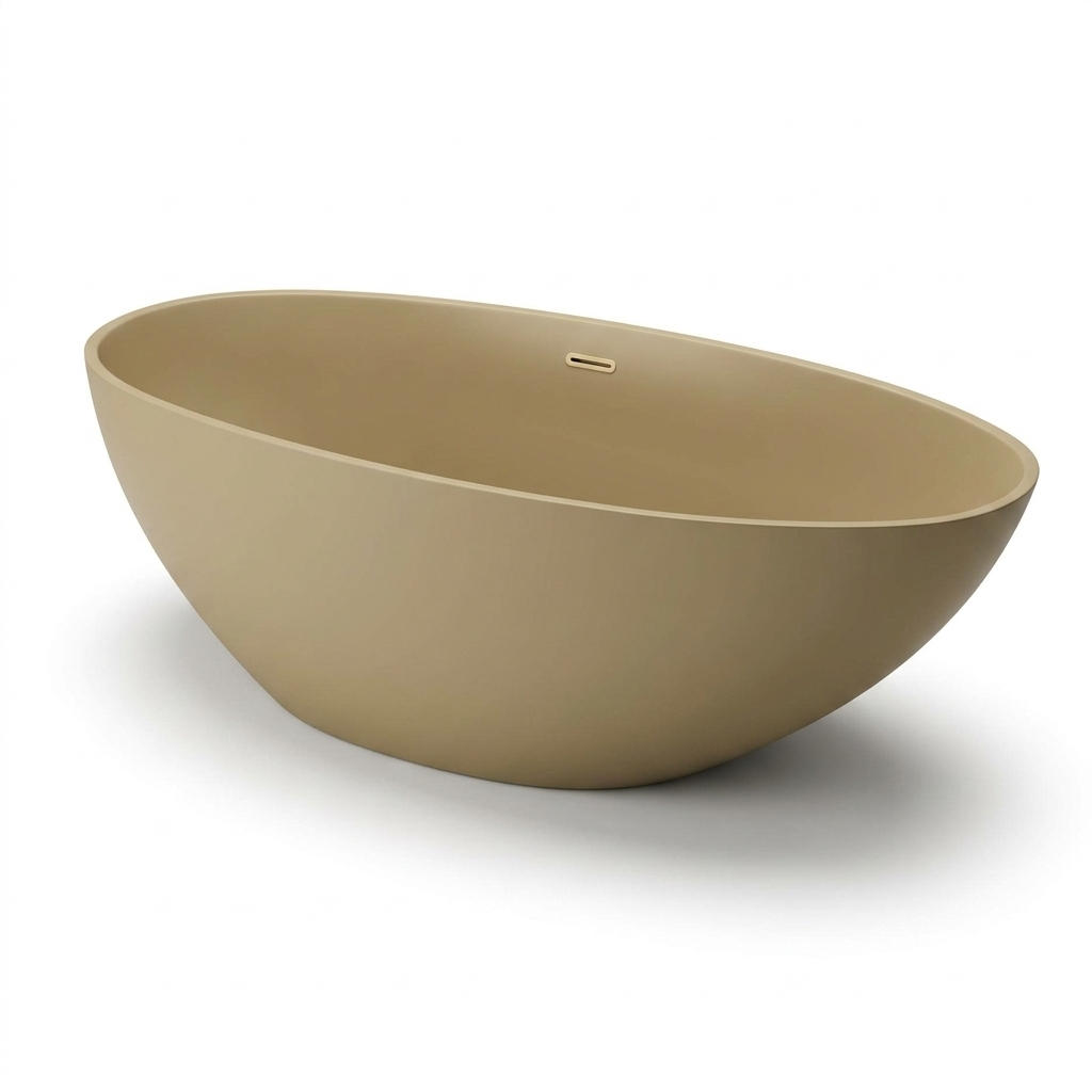 Crema Emporio Bagno Pera 160 Surface Freestanding Stone White & Colour Bath 