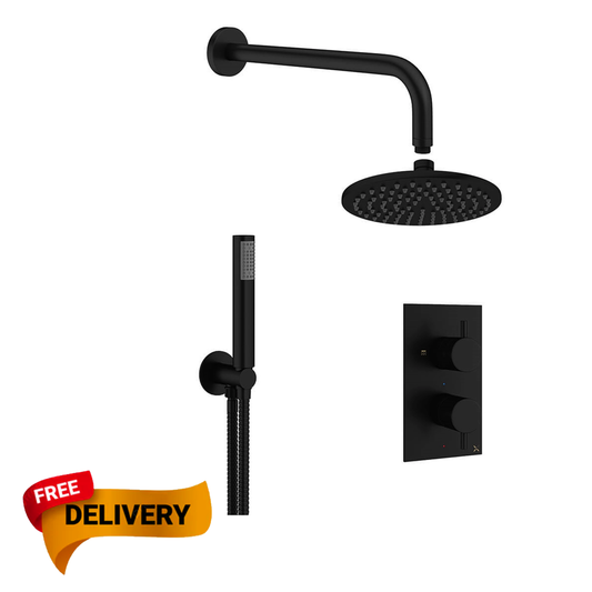 Crosswater MPRO 2 Outlet 2 Handle Shower Bundle black