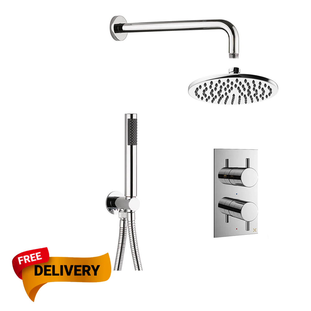 Crosswater MPRO 2 Outlet 2 Handle Shower Bundle chrome