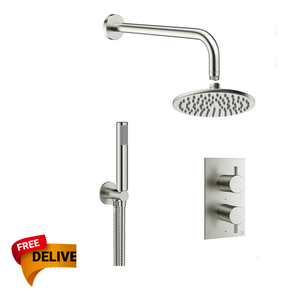 Crosswater MPRO 2 Outlet 2 Handle Shower Bundle stainless