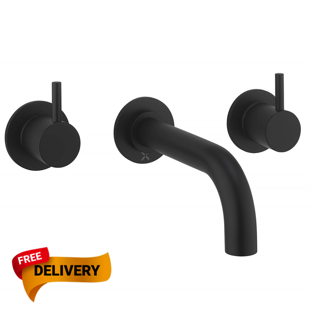Crosswater MPRO 3 Hole Wall Mounted Bath Filler Tap black