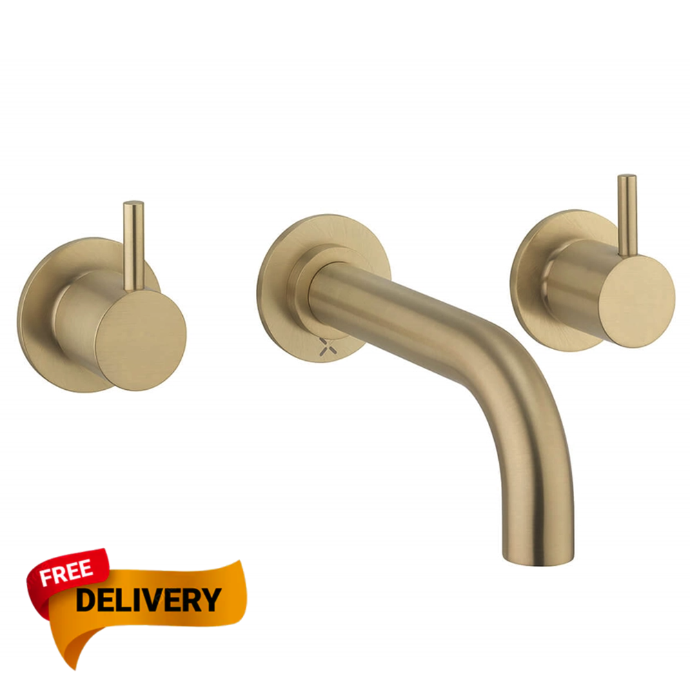 Crosswater MPRO 3 Hole Wall Mounted Bath Filler Tap brass