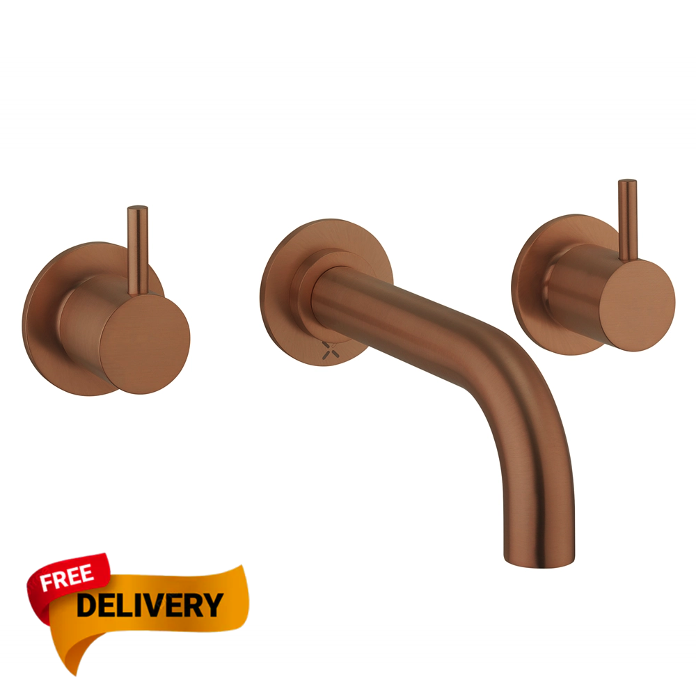 Crosswater MPRO 3 Hole Wall Mounted Bath Filler Tap bronze