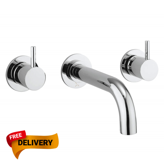 Crosswater MPRO 3 Hole Wall Mounted Bath Filler Tap chrome