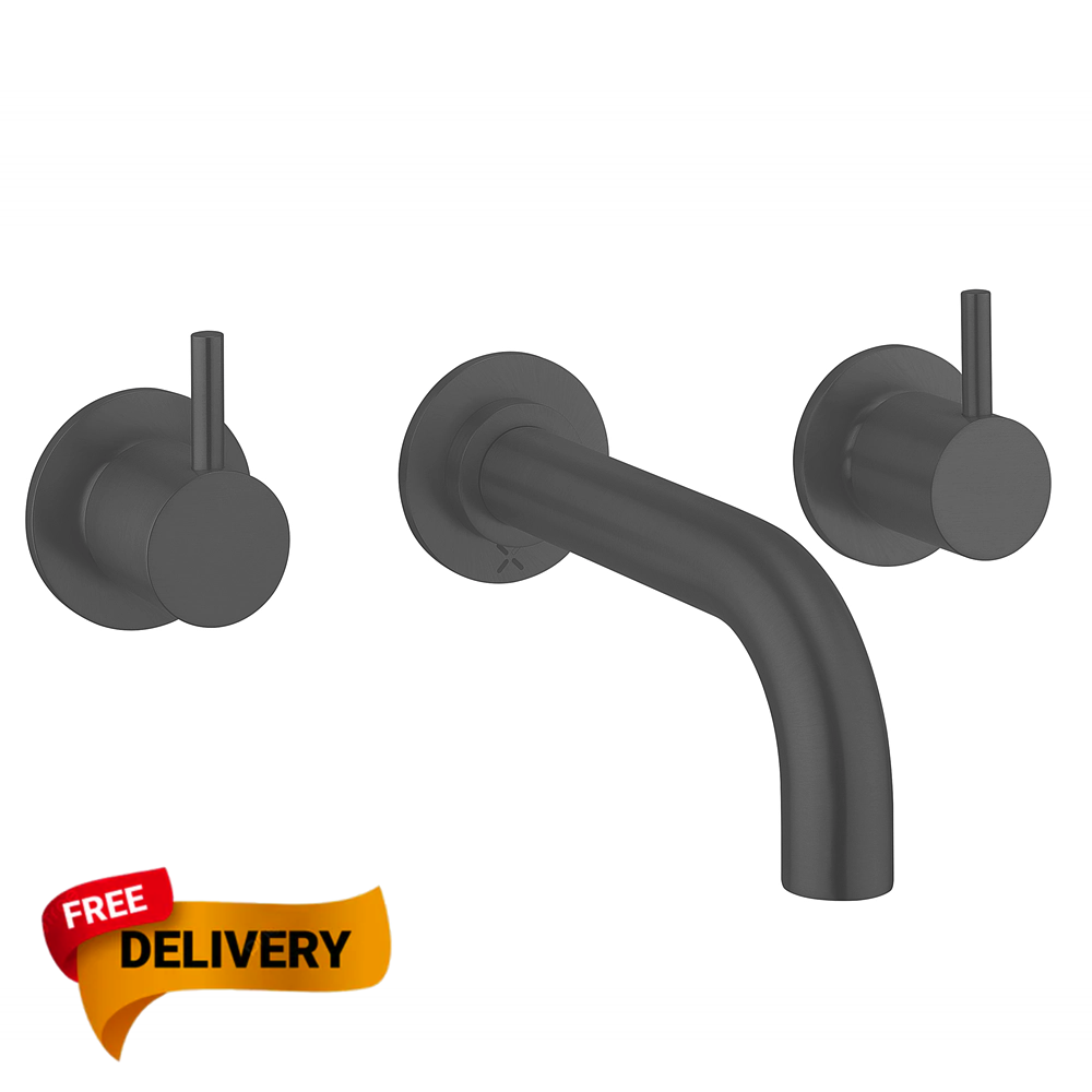 Crosswater MPRO 3 Hole Wall Mounted Bath Filler Tap slate
