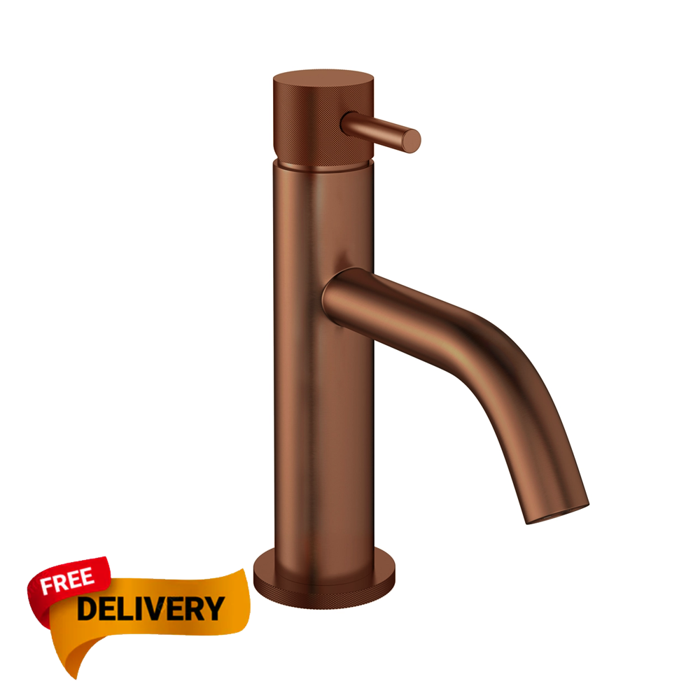 Crosswater MPRO Basin Mixer Tap with Knurled Detailing  bronze
