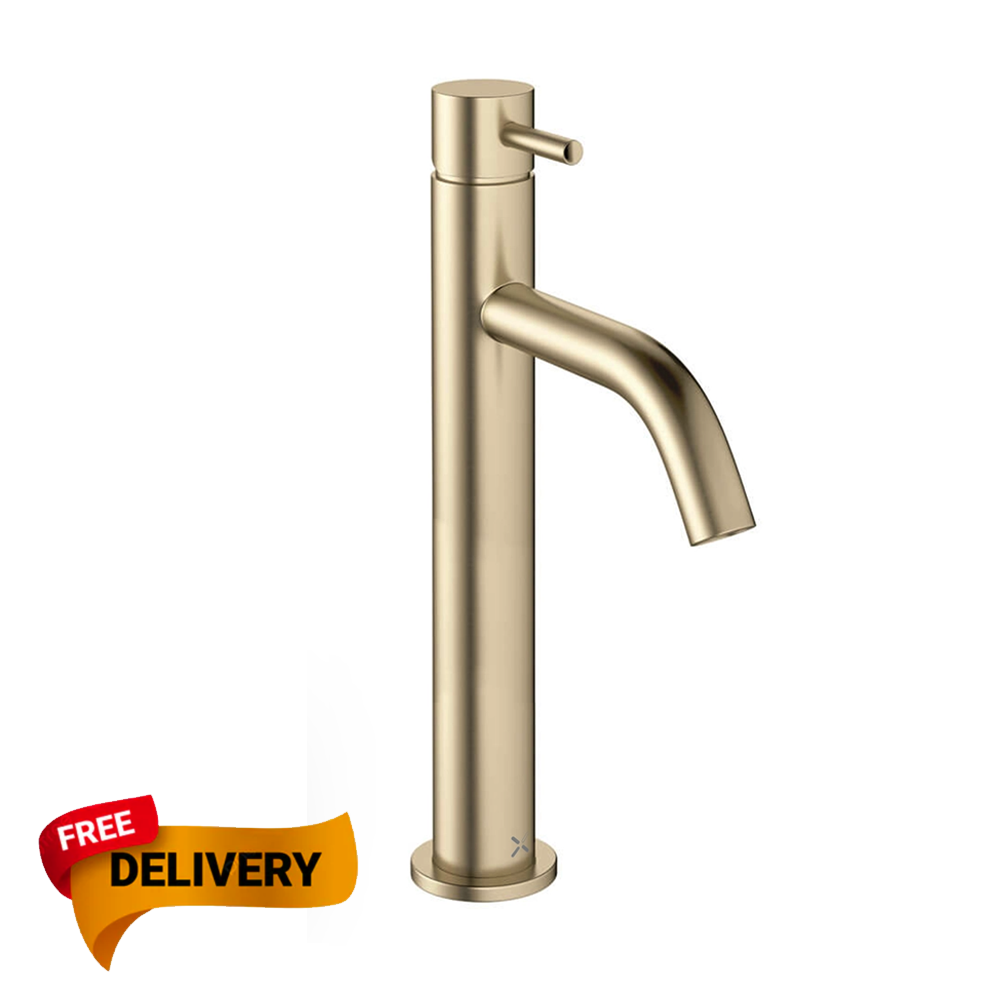 Crosswater MPRO Basin Tall Mixer Tap  brass