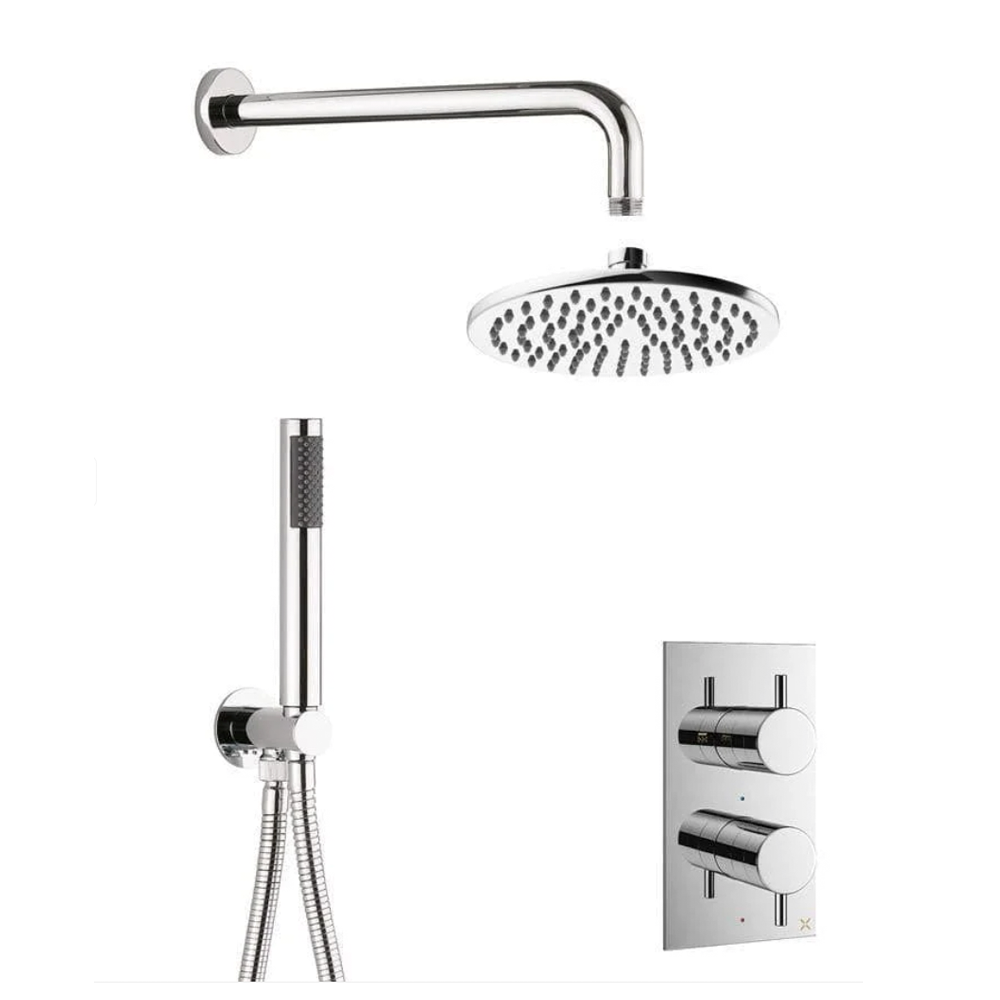 Crosswater MPRO Crossbox 2 Outlet Shower Bundle + Pencil Handset chrome