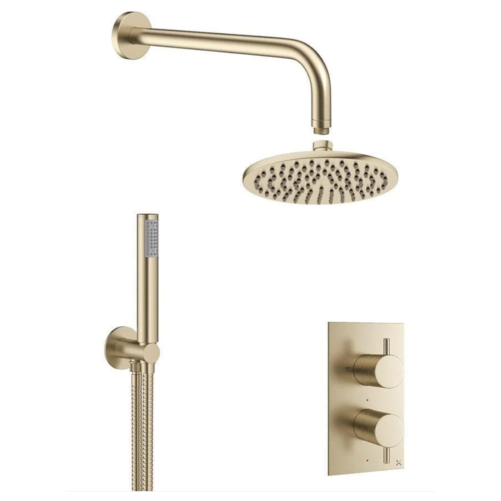 Crosswater MPRO Crossbox 2 Outlet Shower Bundle + Pencil Handset nickel