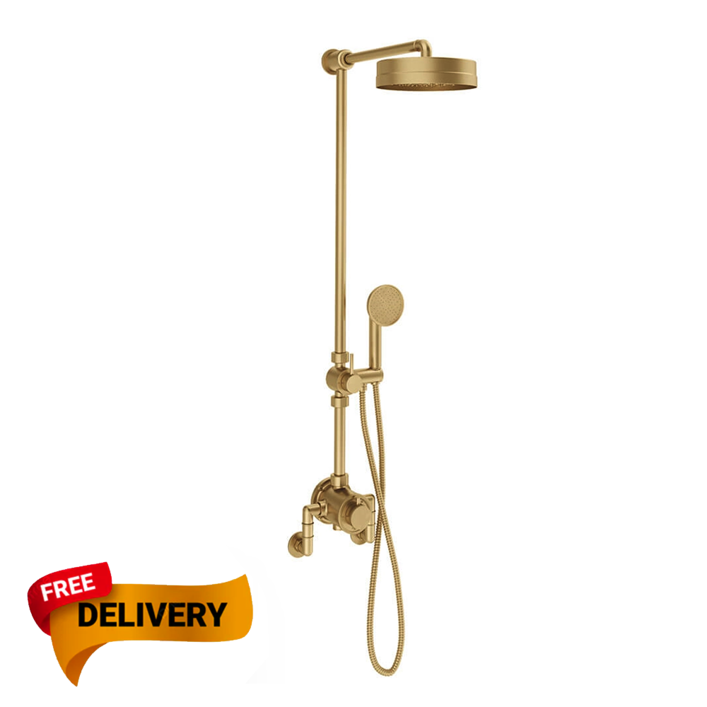 Crosswater MPRO Industrial Multifunction Thermostatic Shower brass