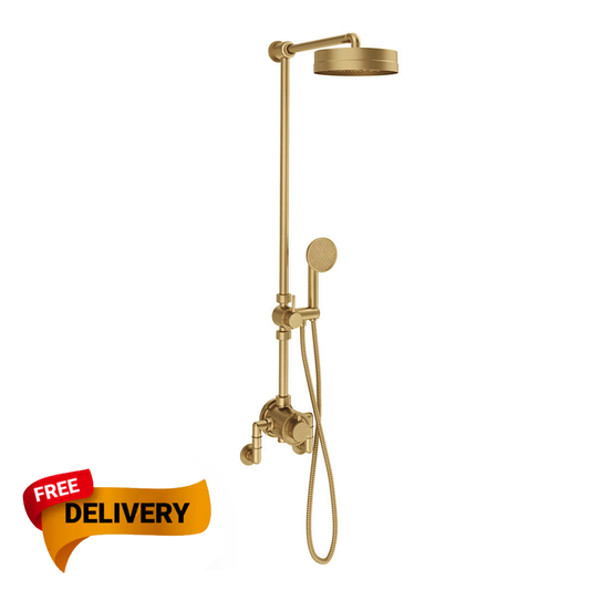 Crosswater MPRO Industrial Multifunction Thermostatic Shower brass