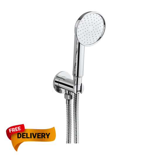 Crosswater MPRO Industrial Wall Outlet, Shower Handset & Hose chrome