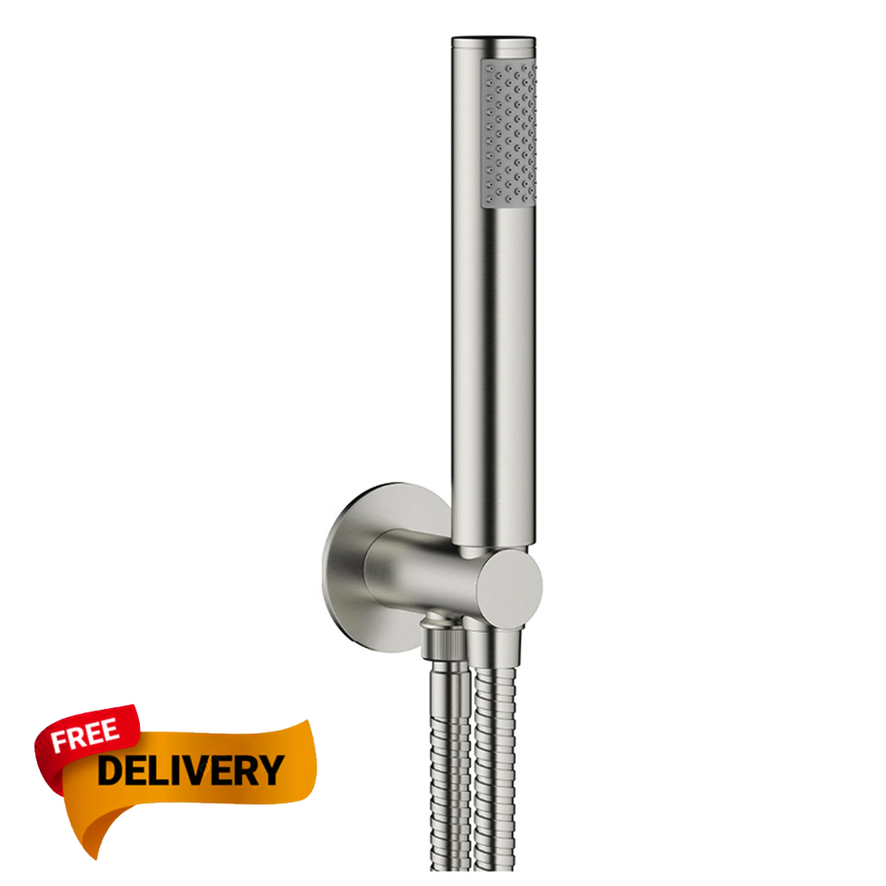 Crosswater MPRO Shower Handset with Wall Outlet and Hose steel