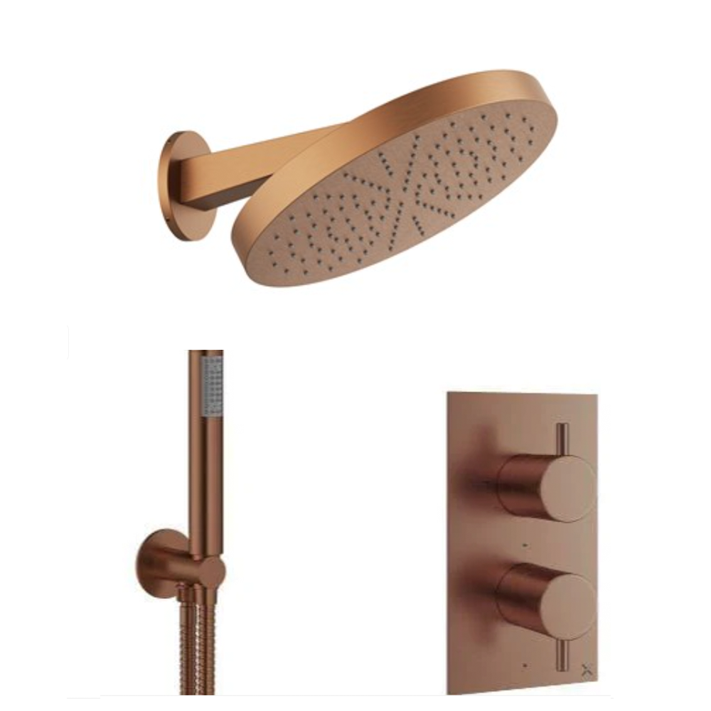 Crosswater MPro Crossbox 2 Outlet Revive 300mm Shower Bundle bronze