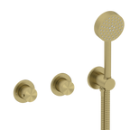 Coalbrook Decca Maestro concealed thermostatic shower with 2 way diverter and handshower in brushed brass, DC3054