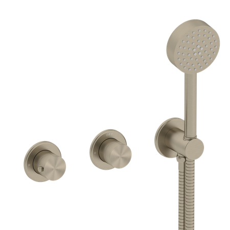 Coalbrook Decca Maestro concealed thermostatic shower with 2 way diverter and handshower in brushed nickel, DC3054