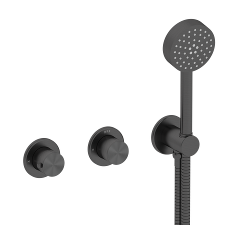 Coalbrook Decca Maestro concealed thermostatic shower with 2 way diverter and handshower in gunmetal, DC3054