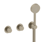 Coalbrook Domo Maestro concealed thermostatic shower with 2 way diverter and handshower in brushed nickel, DO3054