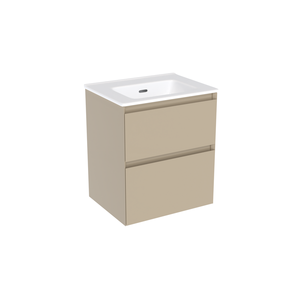 Coalbrook Decimal 500mm Short Projection Vanity Unit DV9050 Linen Line, Port ceramic basin
