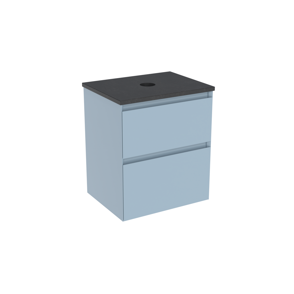 Coalbrook Decimal 500mm Short Projection Vanity Unit DV9050 Metric Marine, Midnight Mill quartz countertop