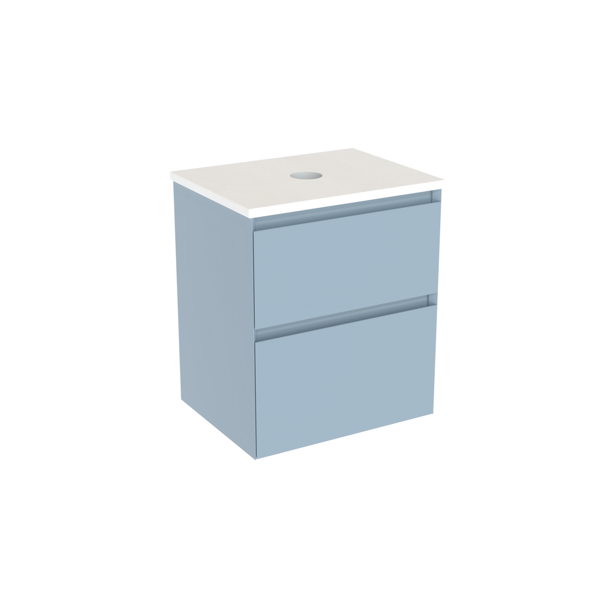 Coalbrook Decimal 500mm Short Projection Vanity Unit DV9050 Metric Marine, Whisper White quartz countertop