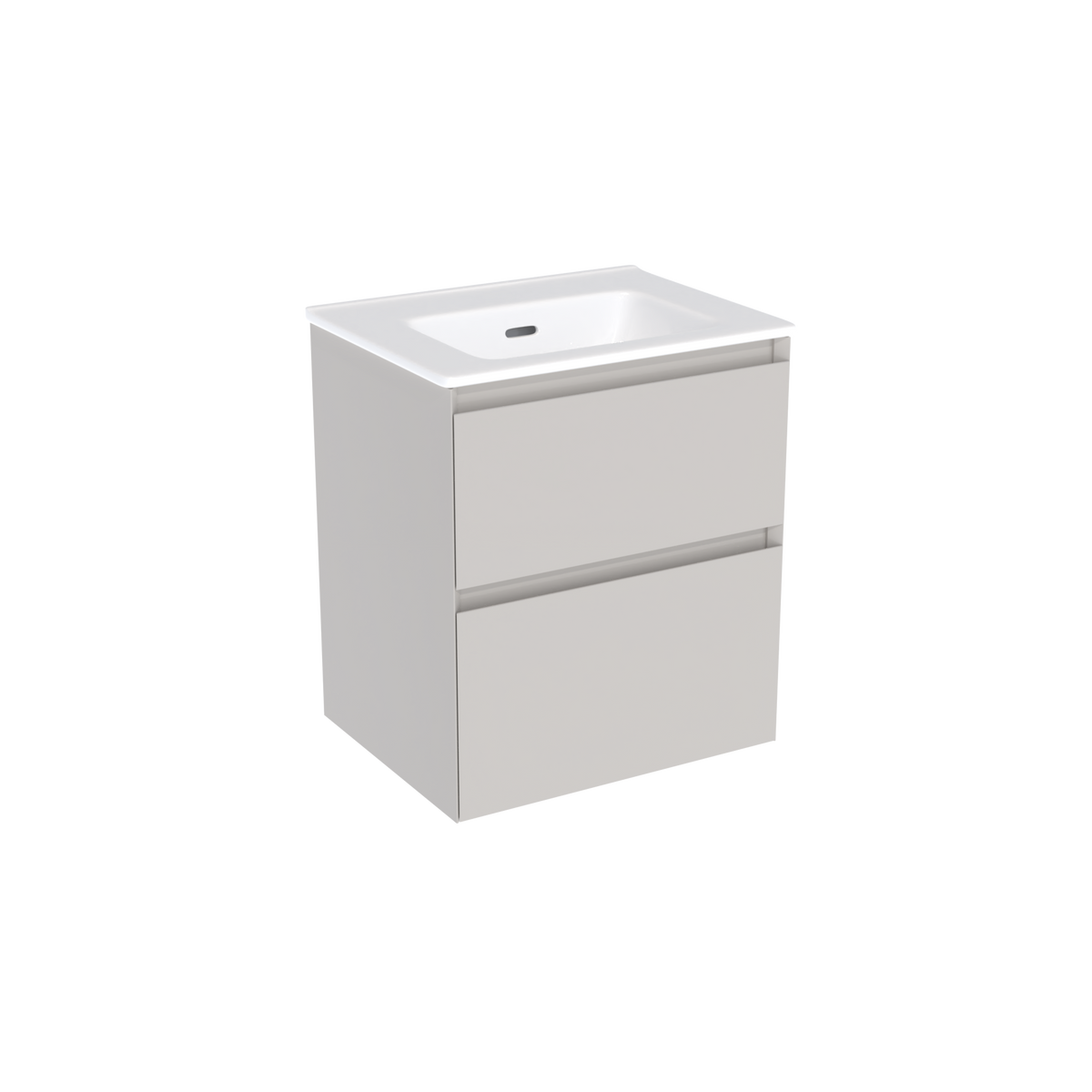 Coalbrook Decimal 500mm Short Projection Vanity Unit DV9050 Subtle Silk, Port ceramic basin