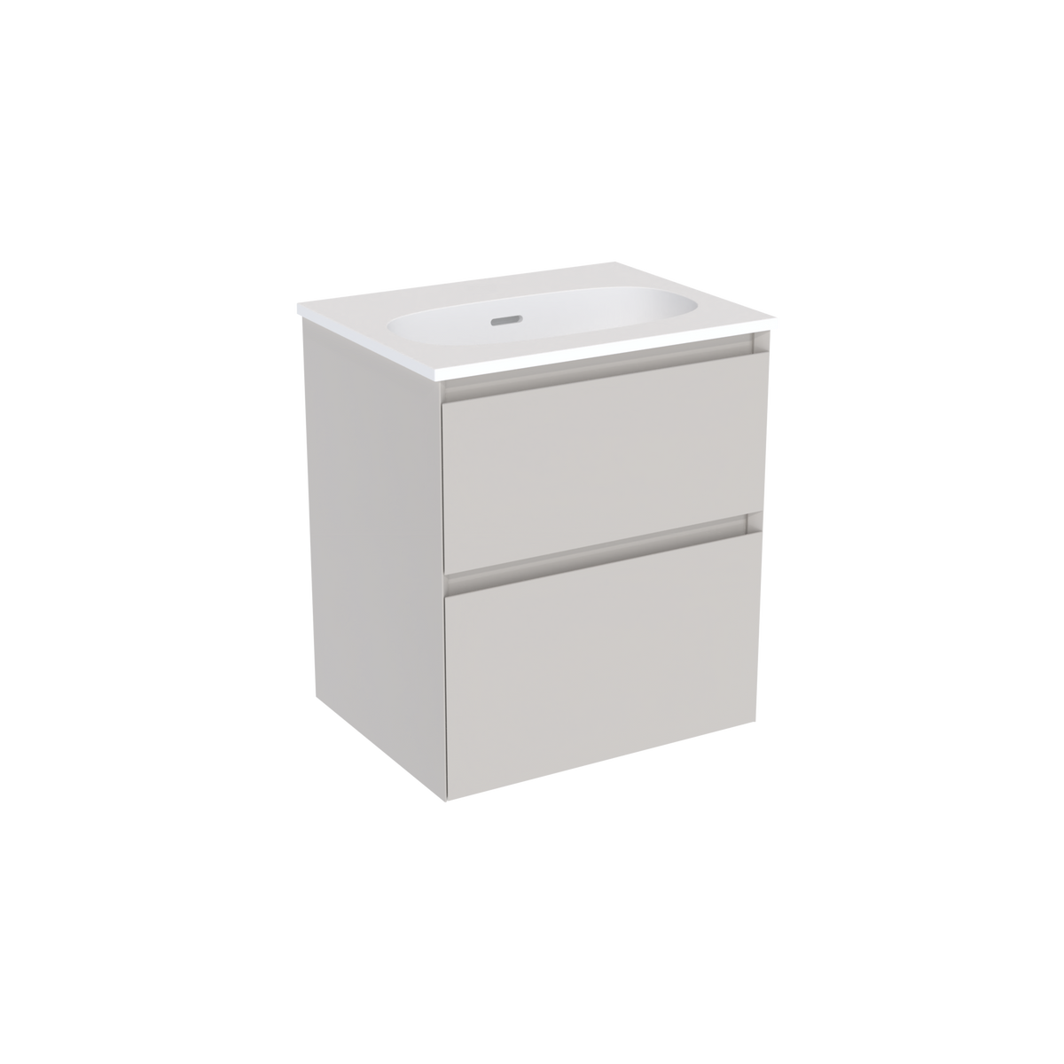 Coalbrook Decimal 500mm Short Projection Vanity Unit DV9050 Subtle Silk, Float mineral marble basin