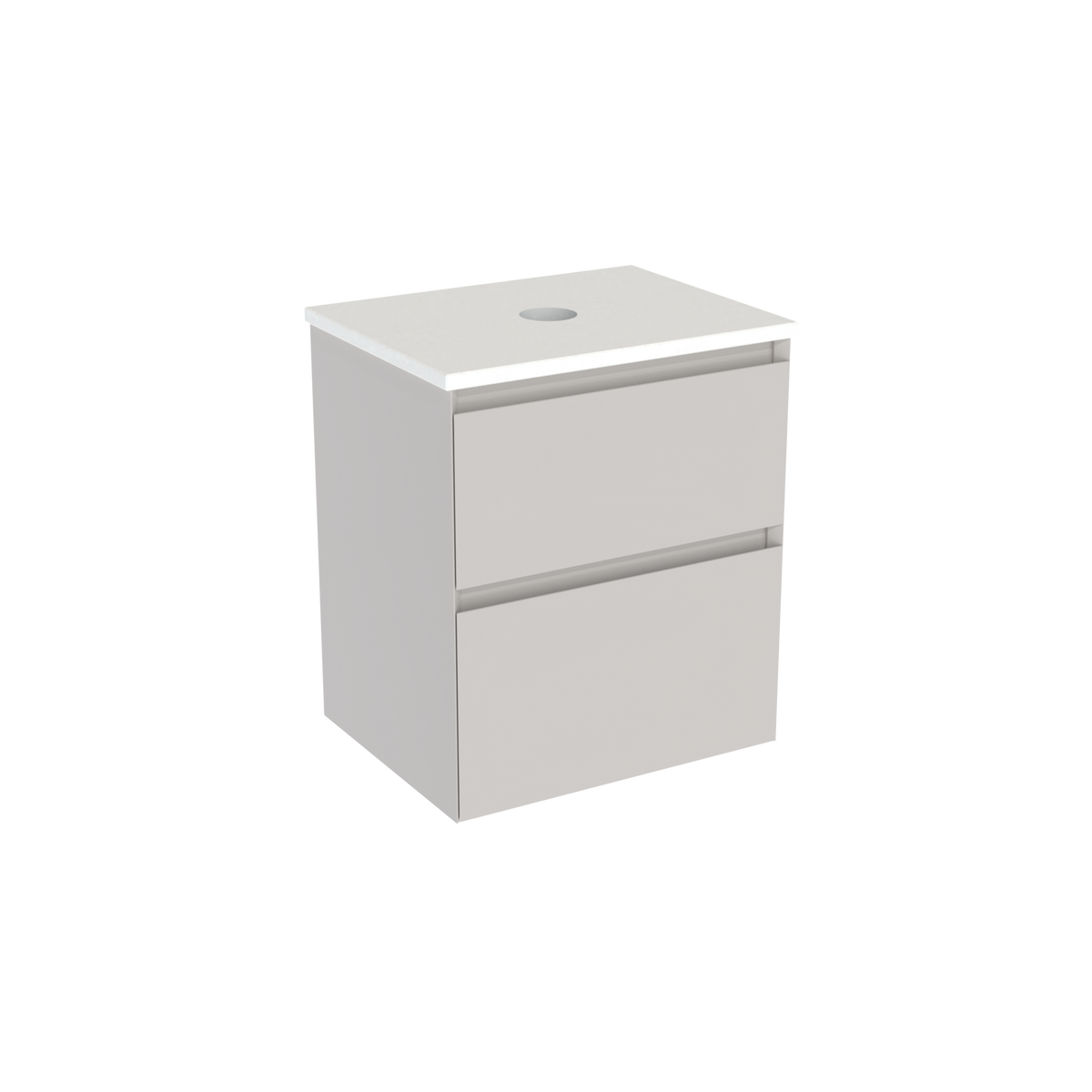 Coalbrook Decimal 500mm Short Projection Vanity Unit DV9050 Subtle Silk, Beach Blanket quartz countertop