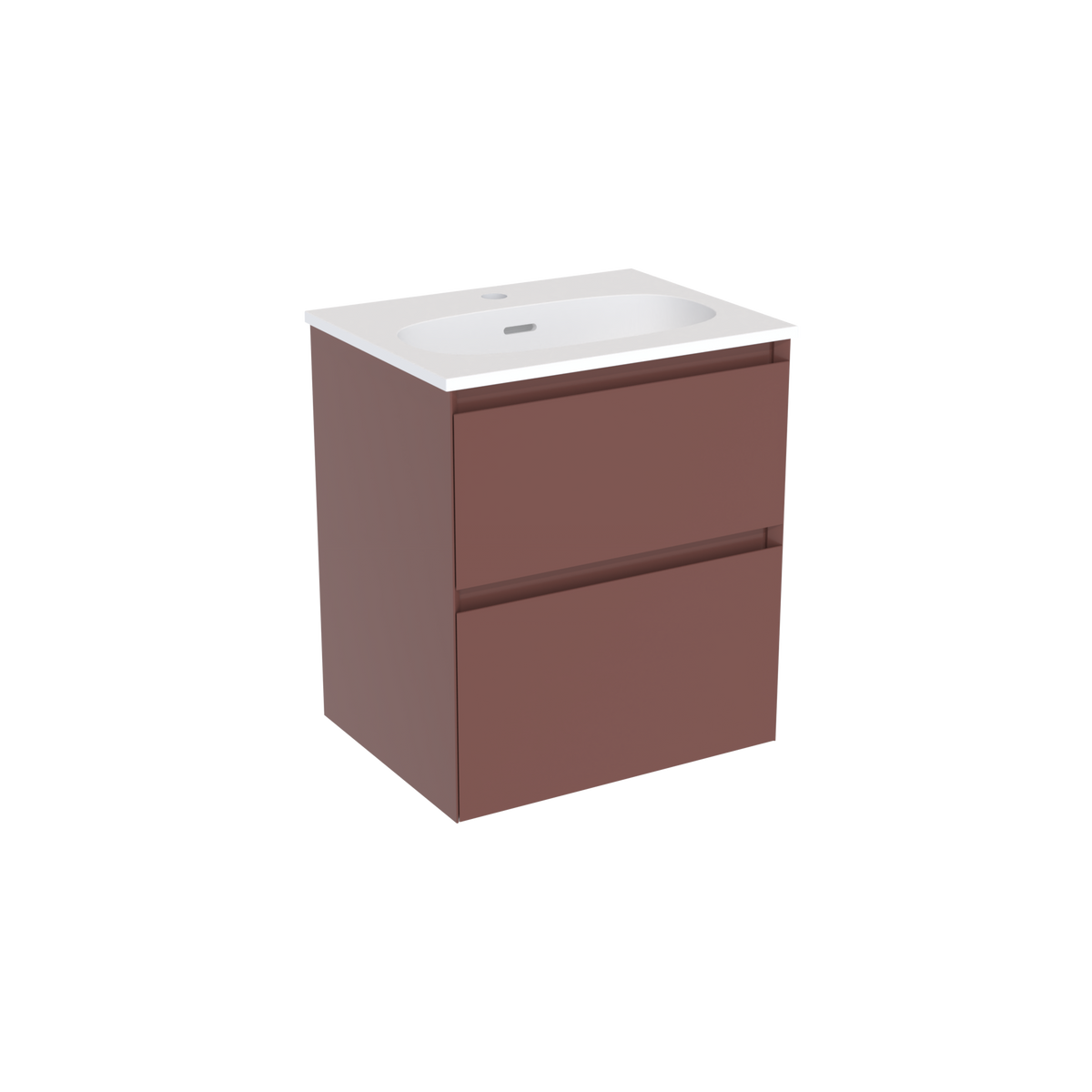 Coalbrook Decimal 500mm Short Projection Vanity Unit DV9050 Tenth Tuscan, Float mineral marble basin