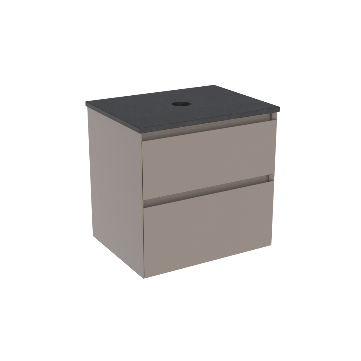 Coalbrook Decimal 600mm Vanity Unit DV9060 Brazed Brown, Midnight Mill quartz countertop