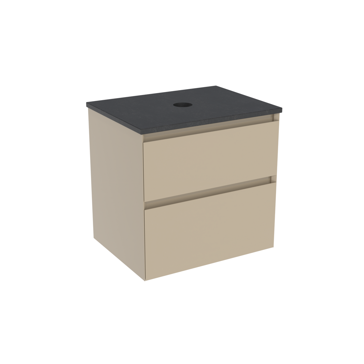Coalbrook Decimal 600mm Vanity Unit DV9060 Linen Line, Midnight Mill quartz countertop