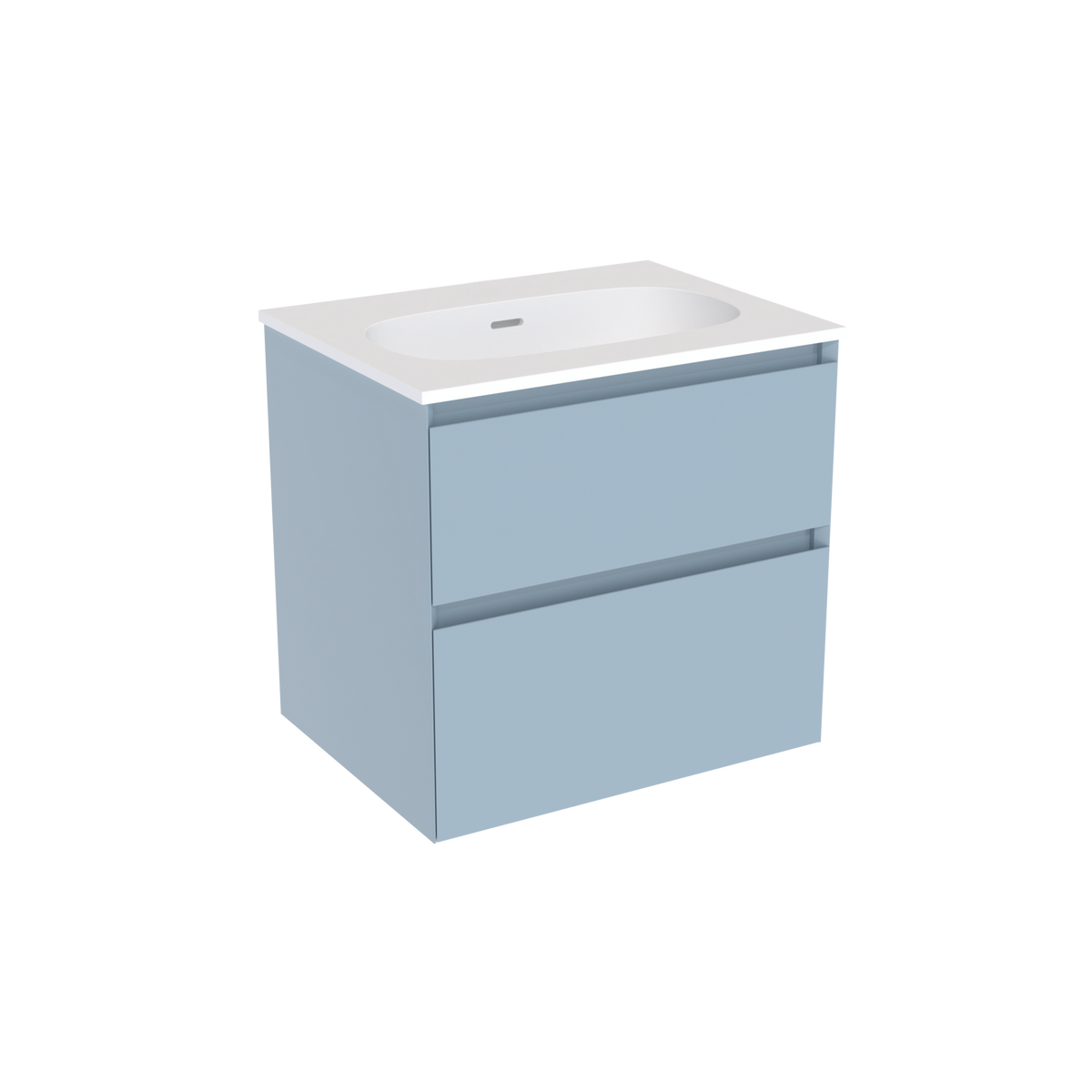 Coalbrook Decimal 600mm Vanity Unit DV9060 Metric Marine, Float mineral marble basin