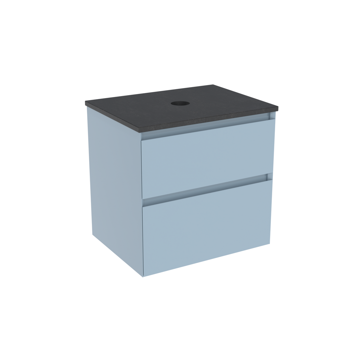 Coalbrook Decimal 600mm Vanity Unit DV9060 Metric Marine, Midnight Mill quartz countertop