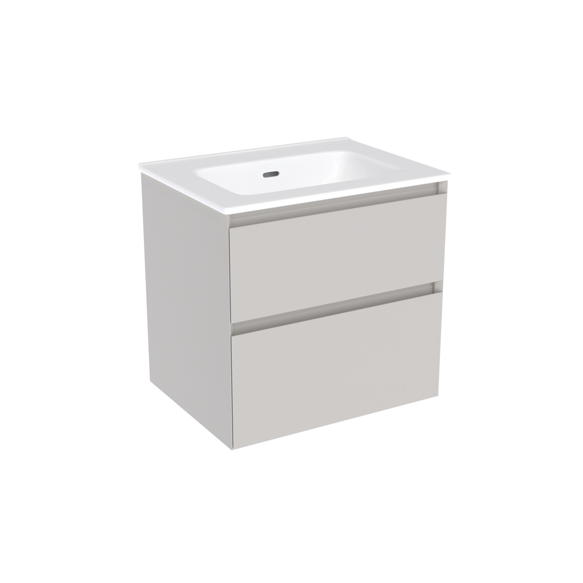 Coalbrook Decimal 600mm Vanity Unit DV9060 Subtle Silk, Port ceramic basin
