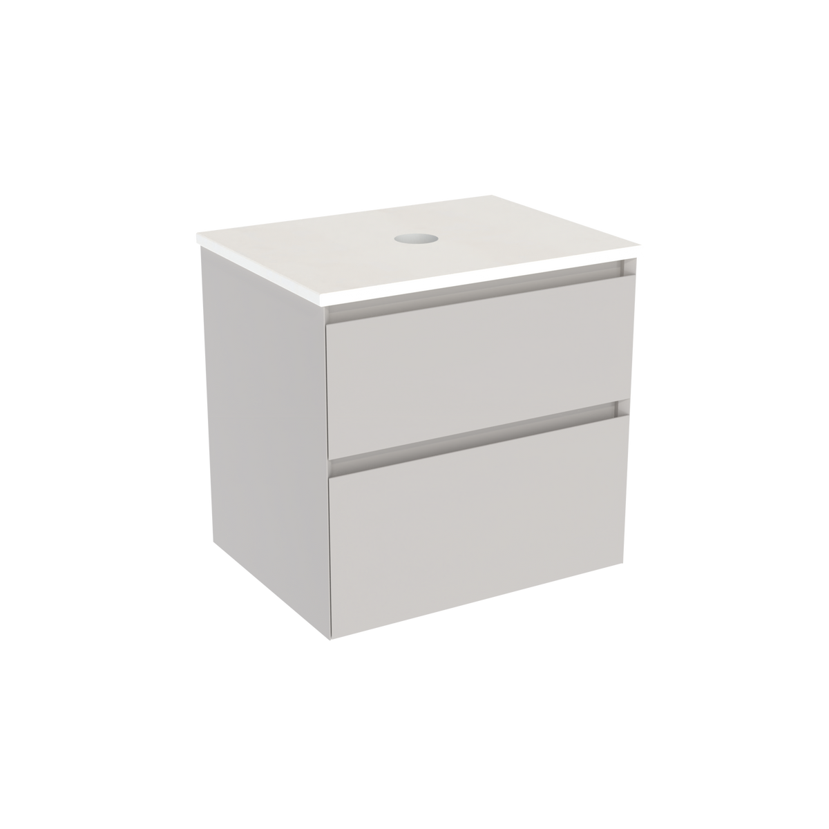 Coalbrook Decimal 600mm Vanity Unit DV9060 Subtle Silk, Whisper White quartz countertop