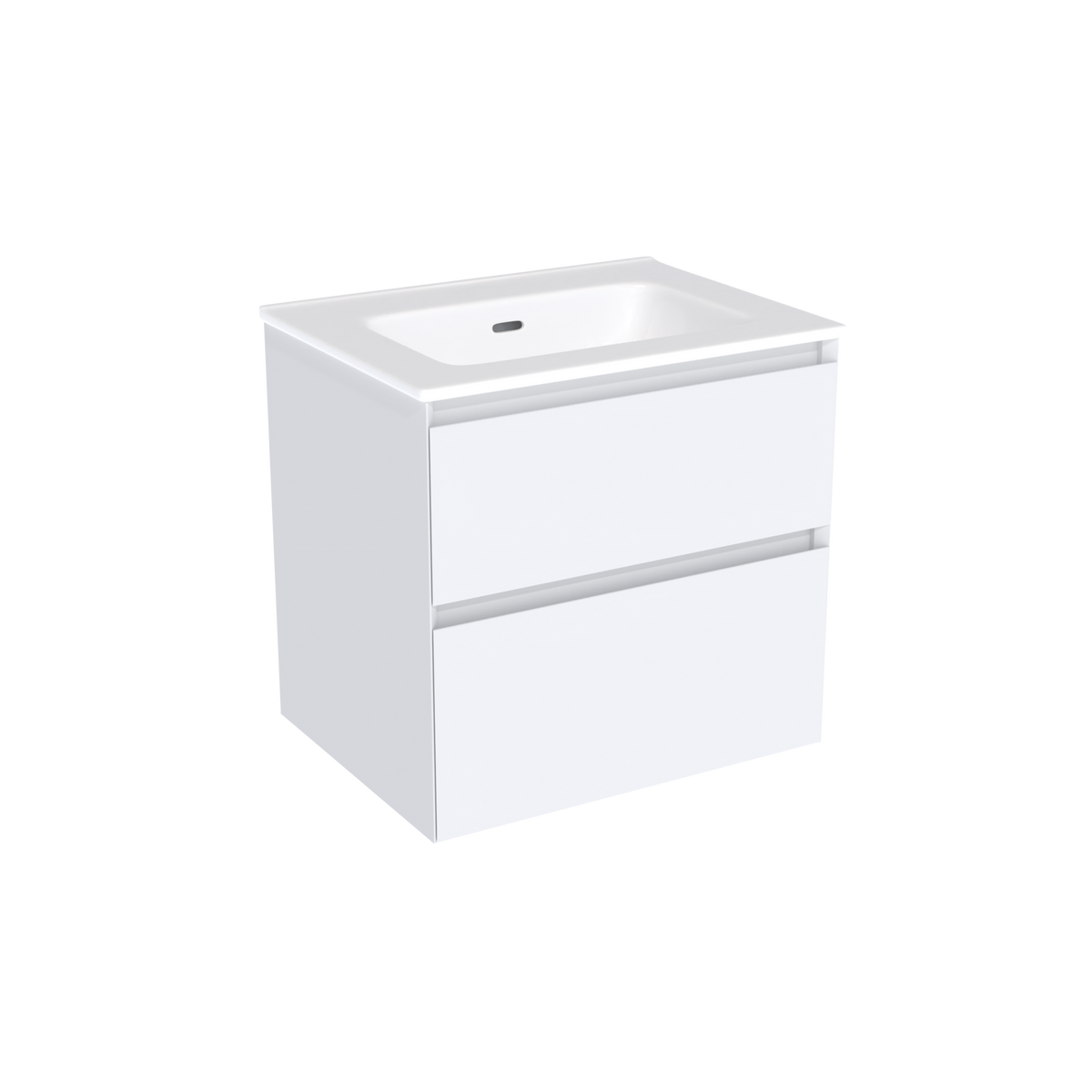 Coalbrook Decimal 600mm Vanity Unit DV9060 Whitworth White, Port ceramic basin
