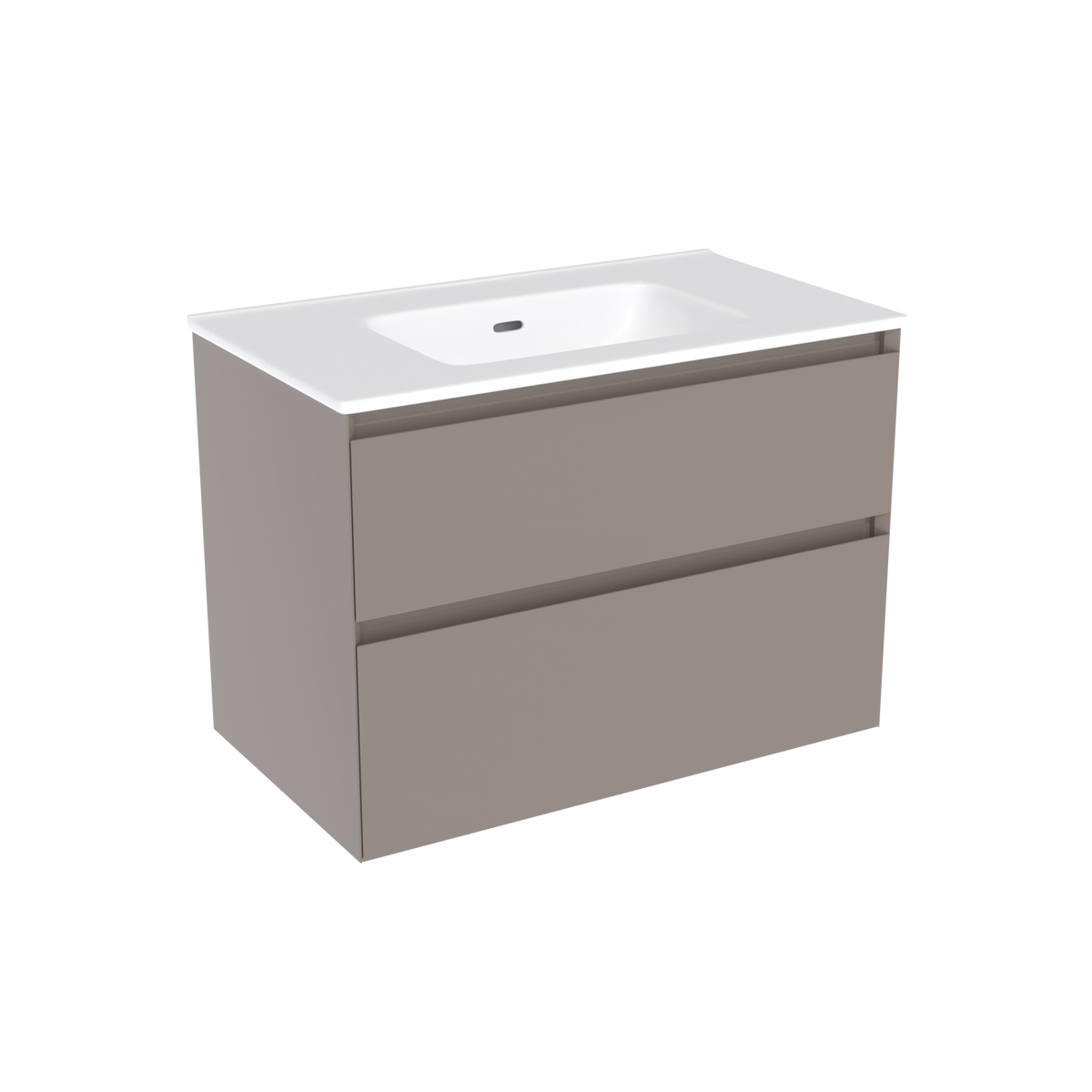 Coalbrook Decimal 800mm Vanity Unit DV9080 Brazed Brown, Port ceramic basin