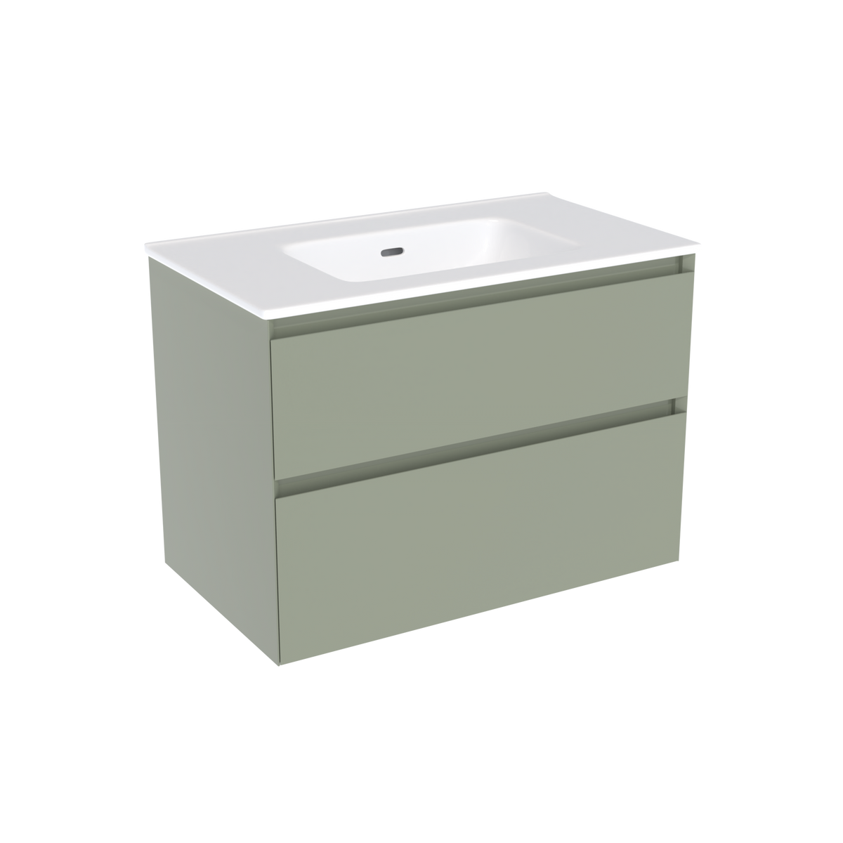 Coalbrook Decimal 800mm Vanity Unit DV9080 Gauge Green, Port ceramic basin