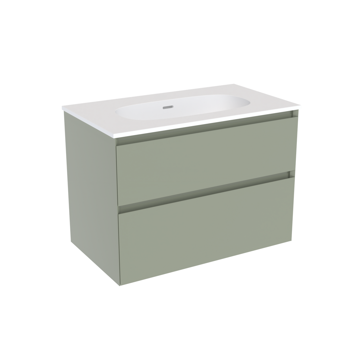 Coalbrook Decimal 800mm Vanity Unit DV9080 Gauge Green, Float mineral marble basin