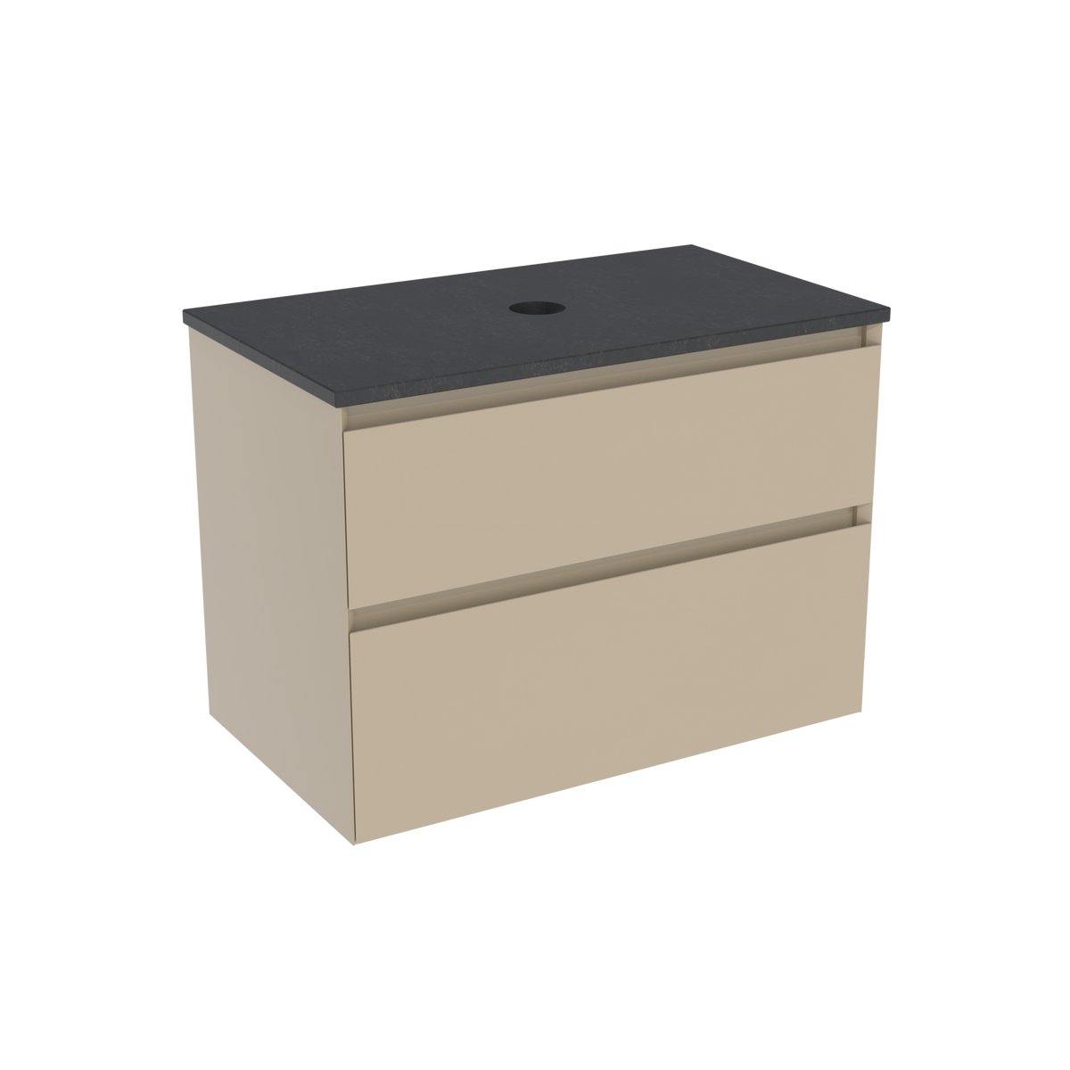 Coalbrook Decimal 800mm Vanity Unit DV9080 Linen Line, Midnight Mill quartz countertop