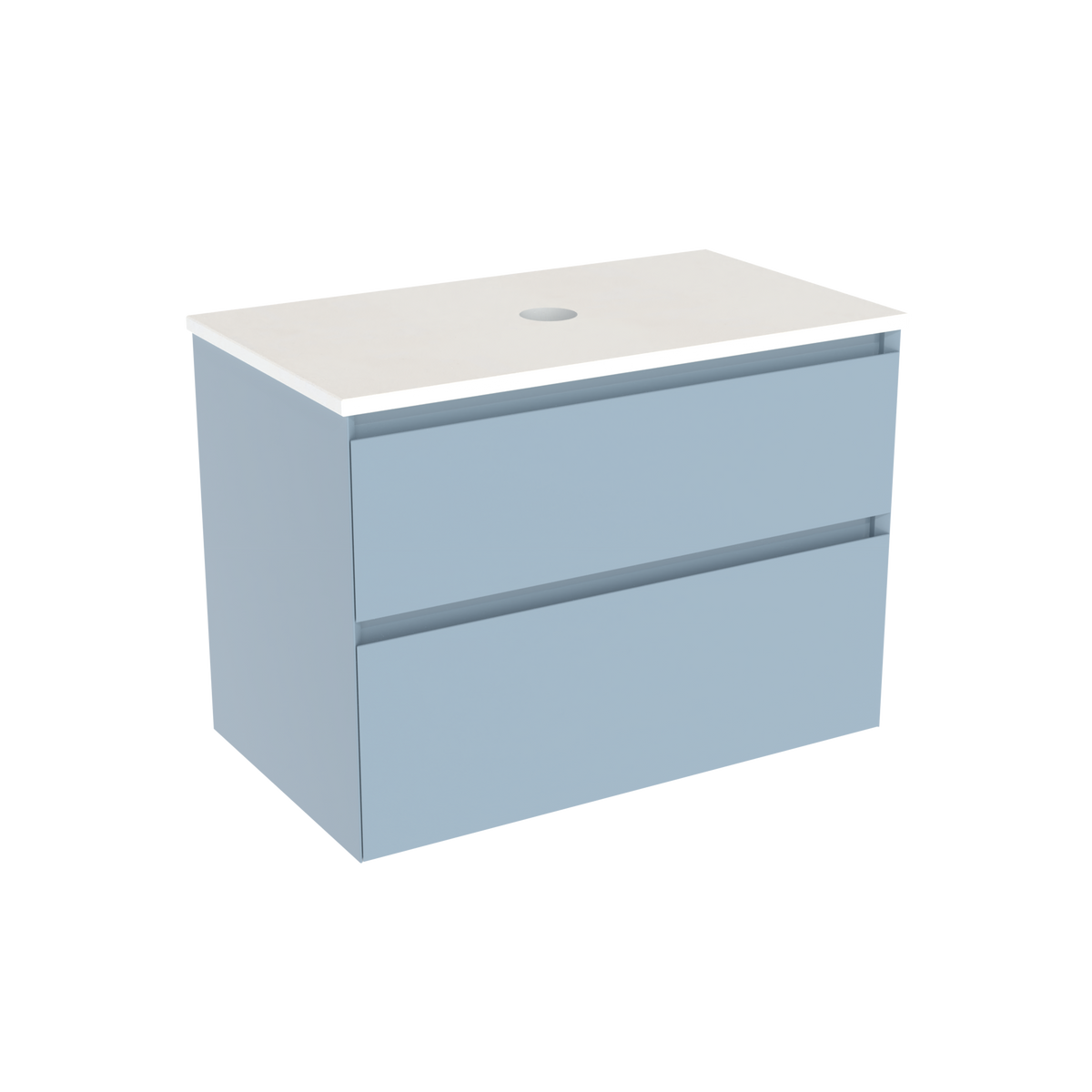 Coalbrook Decimal 800mm Vanity Unit DV9080 Metric Marine, Whisper White quartz countertop
